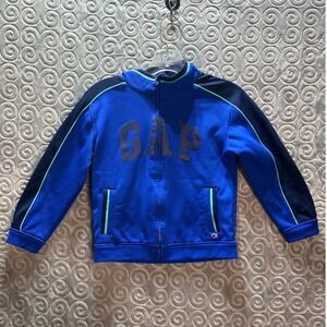 Kids Blue GapFit Track Jacket‎ Zip Up Athletic Casual Size S 5 6 7 Years